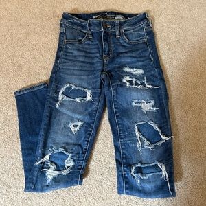 American Eagle dark wash jegging size 0
